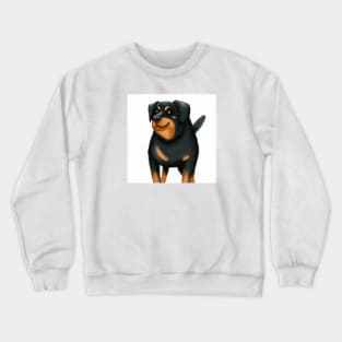 Cute Rottweiler Drawing Crewneck Sweatshirt